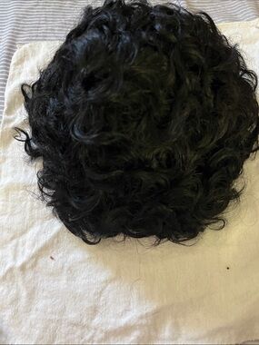 natural black (color 1B) human hair wig